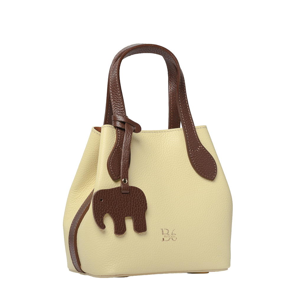 BLOCK36 BAGS: BORSA "PETALO" GIALLA