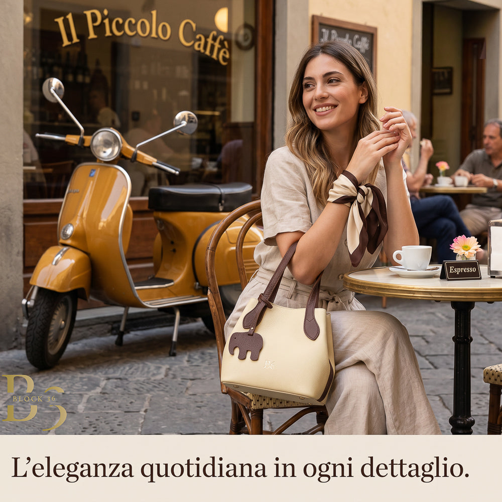 BLOCK36 BAGS: BORSA "PETALO" GIALLA
