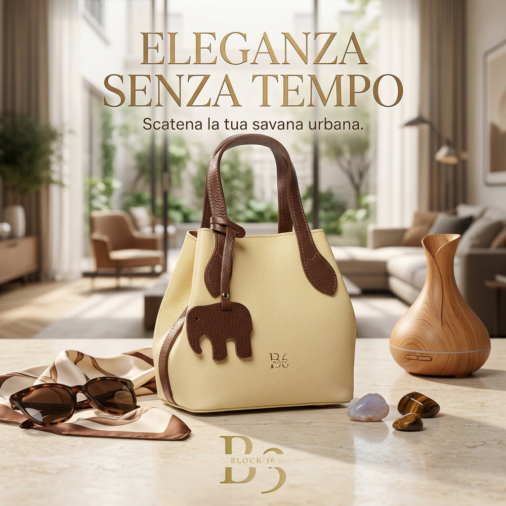BLOCK36 BAGS: BORSA "PETALO" GIALLA