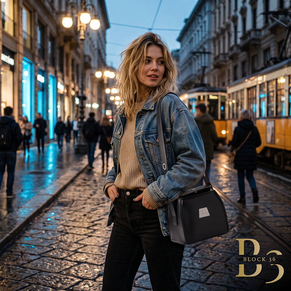 BLOCK36 BAGS: BORSA "ZEN" NERA
