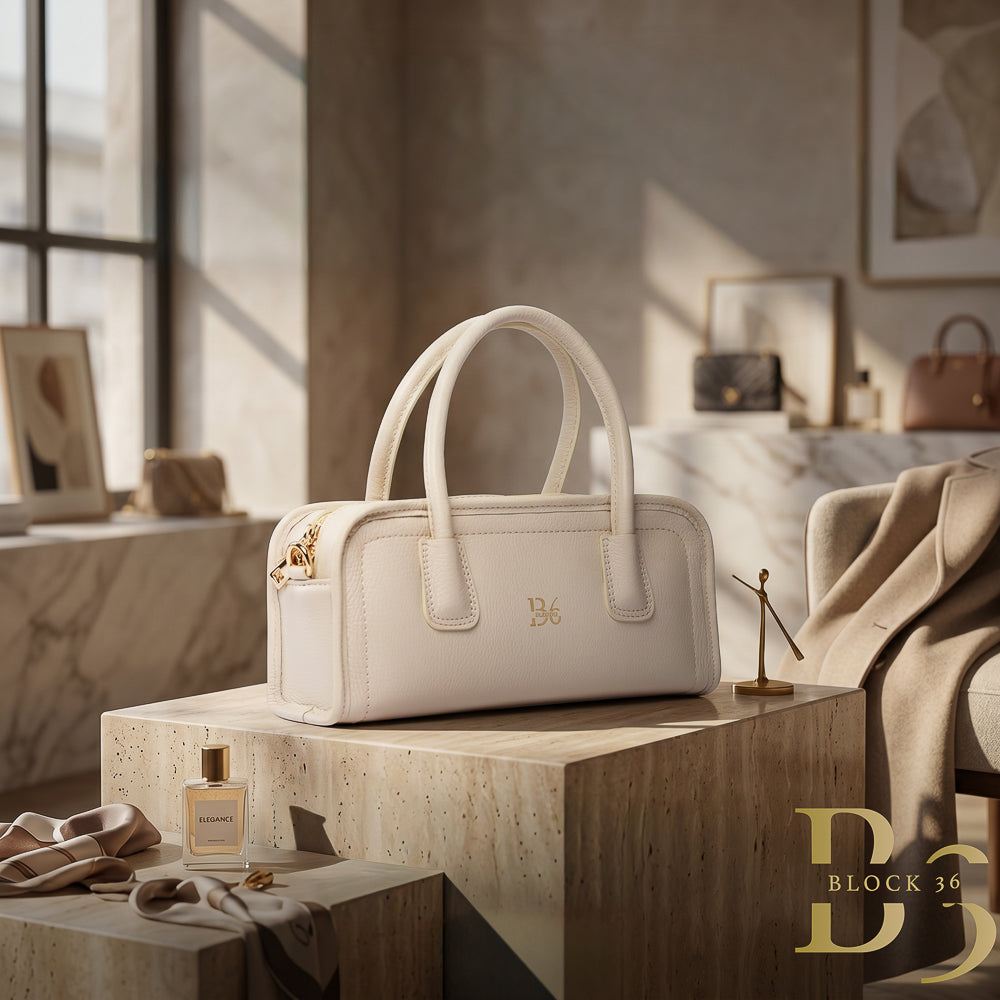 BLOCK36 BAGS: BORSA "VIOLETTA" AVORIO