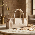 BLOCK36 BAGS: BORSA IN PELLE MOD. "VIOLETTA" COL. AVORIO
