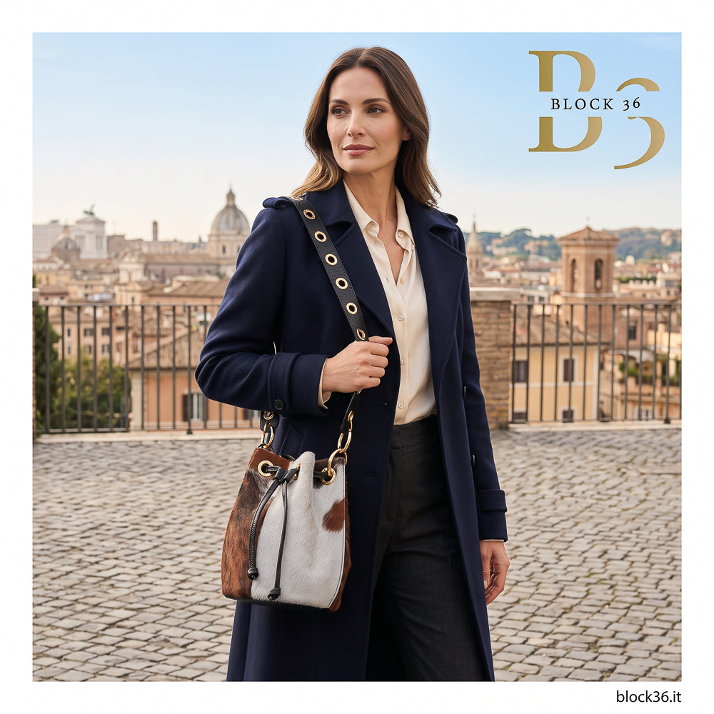 BLOCK36 BAGS: BORSA "BATHORE" CAVALLINO