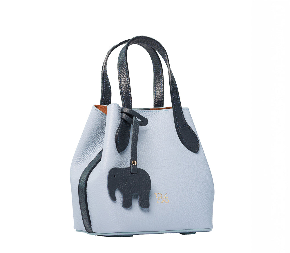BLOCK36 BAGS: BORSA "PETALO" CELESTE