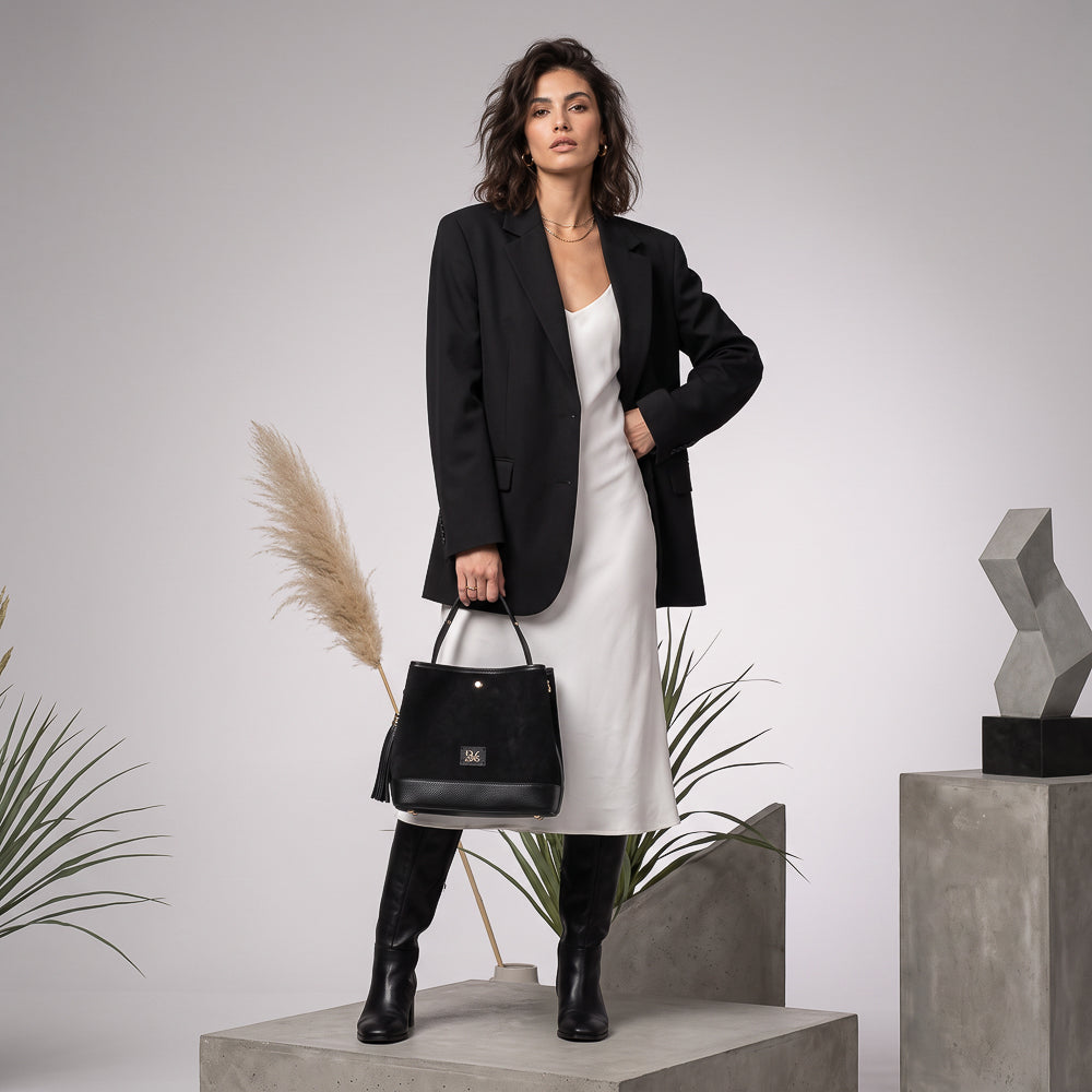 BLOCK36 BAGS: BORSA "SAINT DENIS" NERA