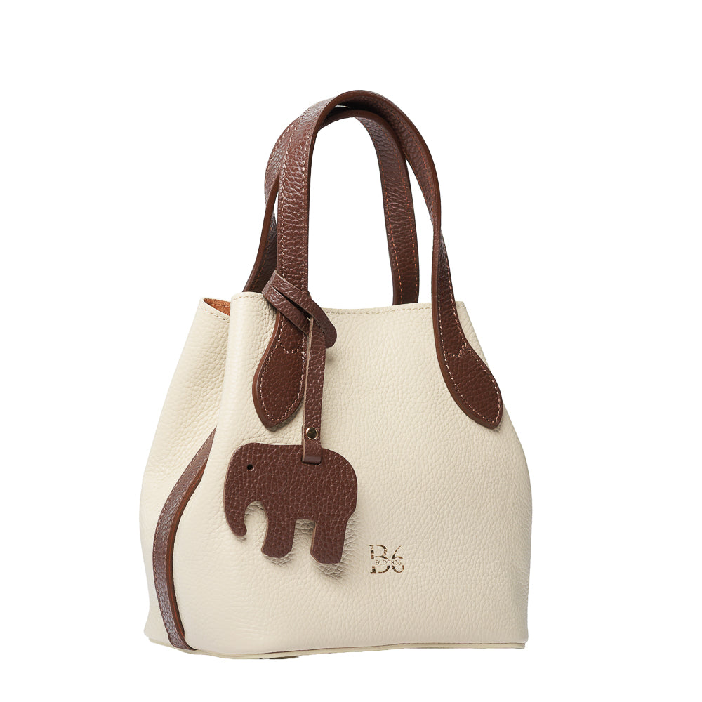 BLOCK36 BAGS: BORSA "PETALO" SABBIA