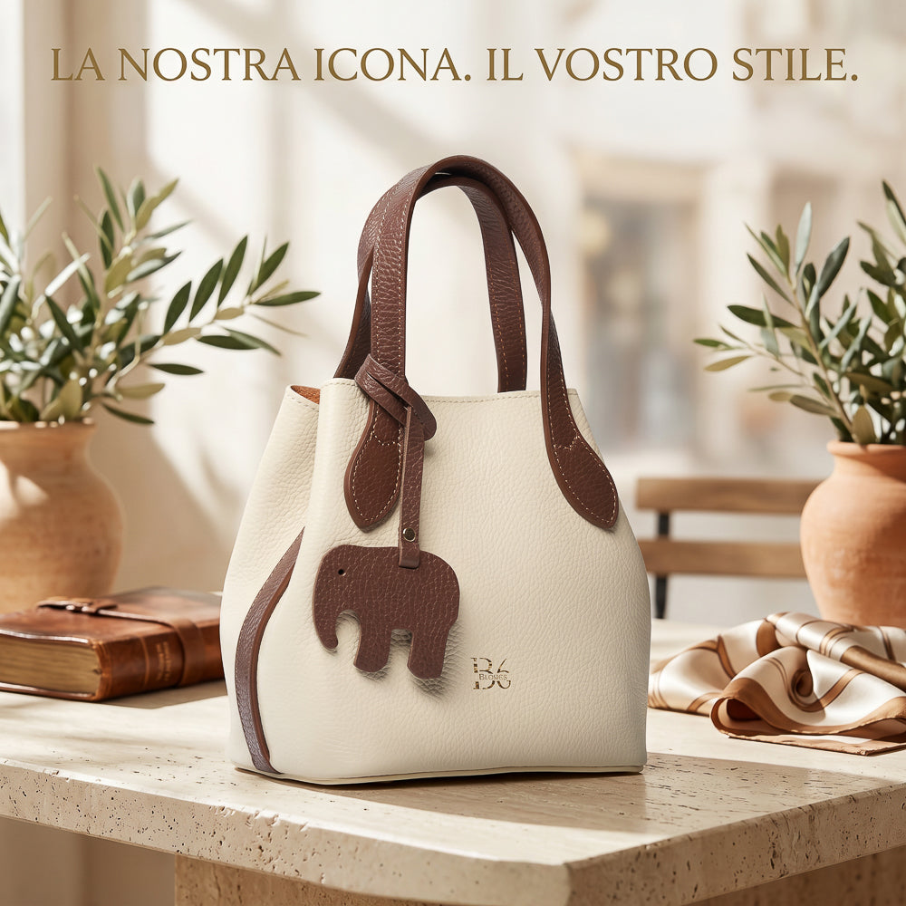 BLOCK36 BAGS: BORSA "PETALO" SABBIA