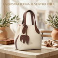 BLOCK36 BAGS: BORSA IN PELLE MOD "PETALO" COL. SABBIA