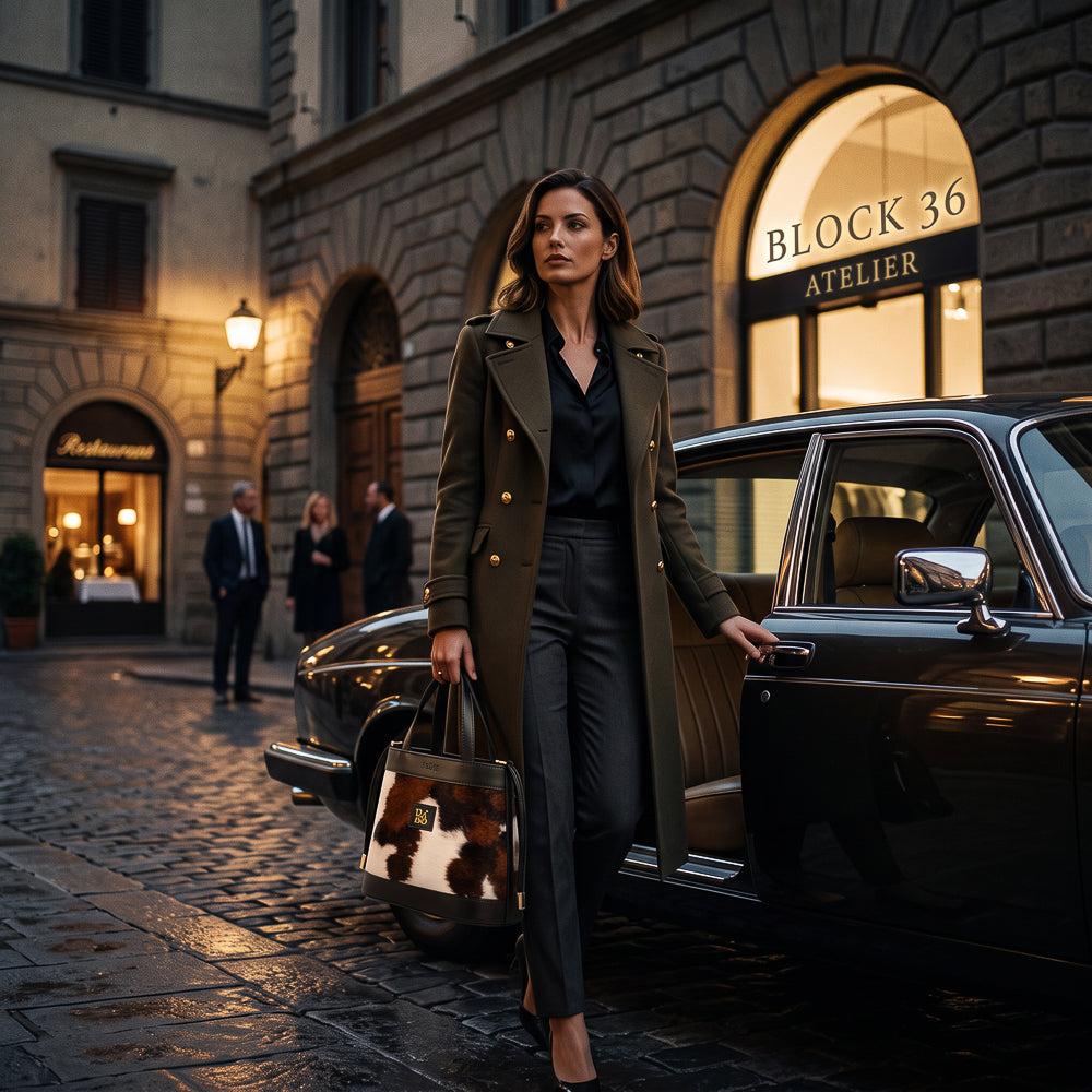BLOCK36 BAGS: BORSA "HILL BROW" CAVALLINO