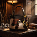 BLOCK36 BAGS: BORSA IN PELLE E CAVALLINO MOD.  "HILL BROW" CAVALLINO