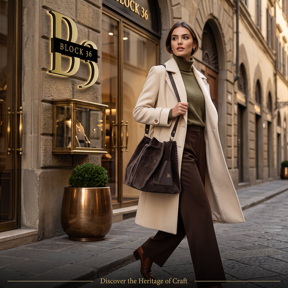 BLOCK36 BAGS: BORSA "SKID ROW" MARRONE