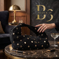BLOCK36 BAGS: BORSA  IN CAMOSCIO MOD,  "FIVE POINT" COL NERO