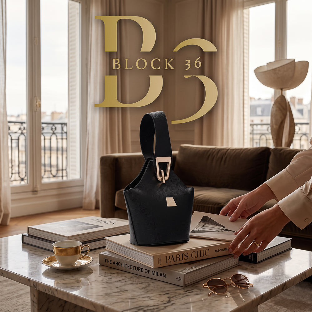 BLOCK36 BAGS: BORSA "CHORILLO" RUVIDA NERA