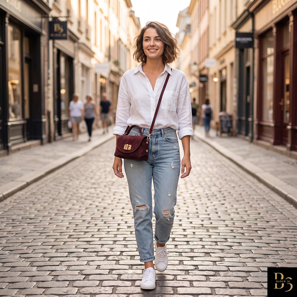 BLOCK36 BAGS: BORSA "MOTT HAVEN" BORDEAUX