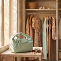 BLOCK36 BAGS: BORSA "PISTILLO" VERDE-ACQUA