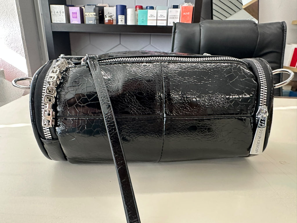 BLOCK36:BORSA ECOPELLE LUCIDA A TRACOLLA