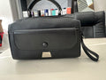 BLOCK36:BORSA A MANO IN PELLE NERA CON TASCA