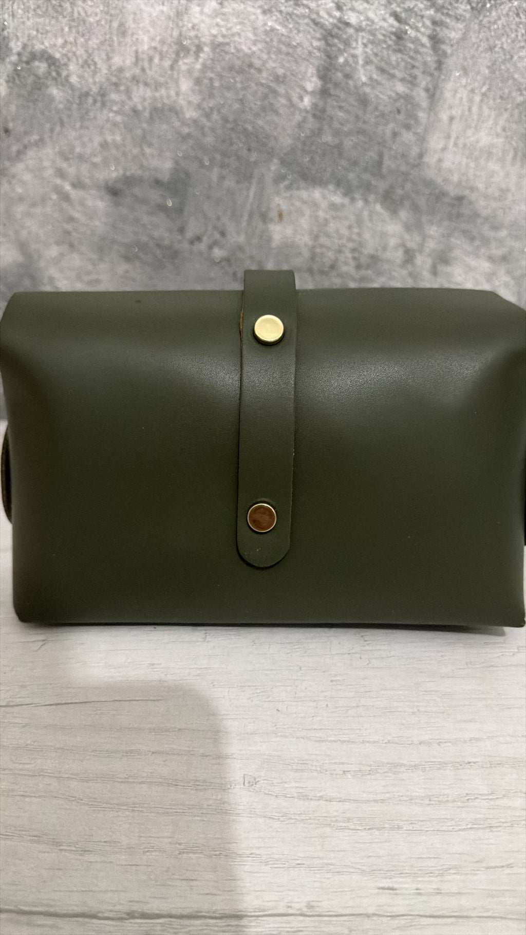 BLOCK36:MINI BAG IN PELLE COLOR VERDE MILITARE
