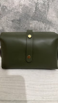 BLOCK36:MINI BAG IN PELLE COLOR VERDE MILITARE