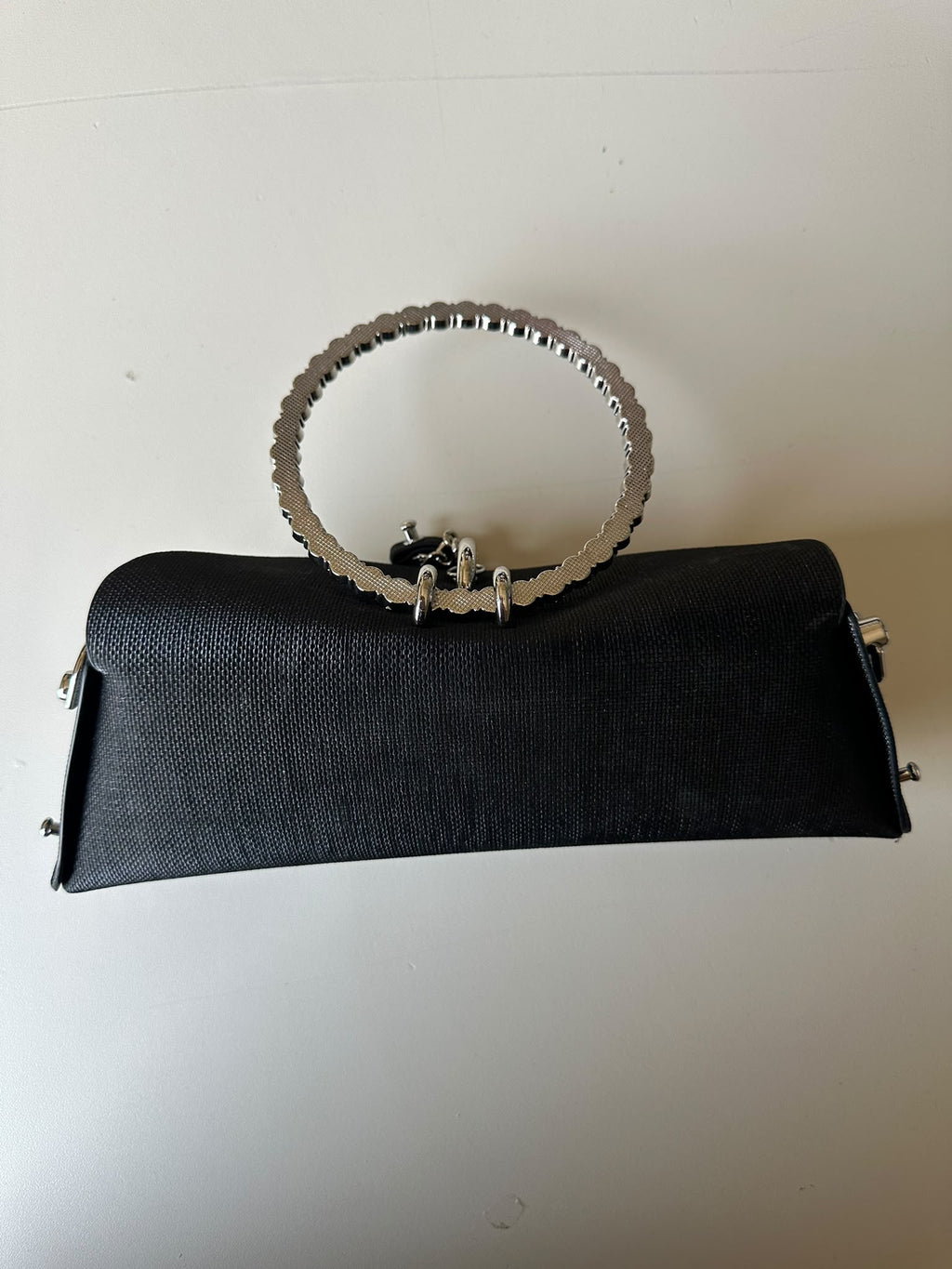 BLOCK36:BORSA A MANO CON DETTAGLI ARGENTO