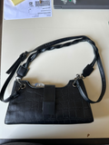 BLOCK36:BORSA NERA A MANO E A TRACOLLA IN ECOPELLE