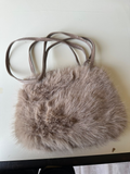 BLOCK36:BORSA A MANO IN PELLICCIA MARRONE
